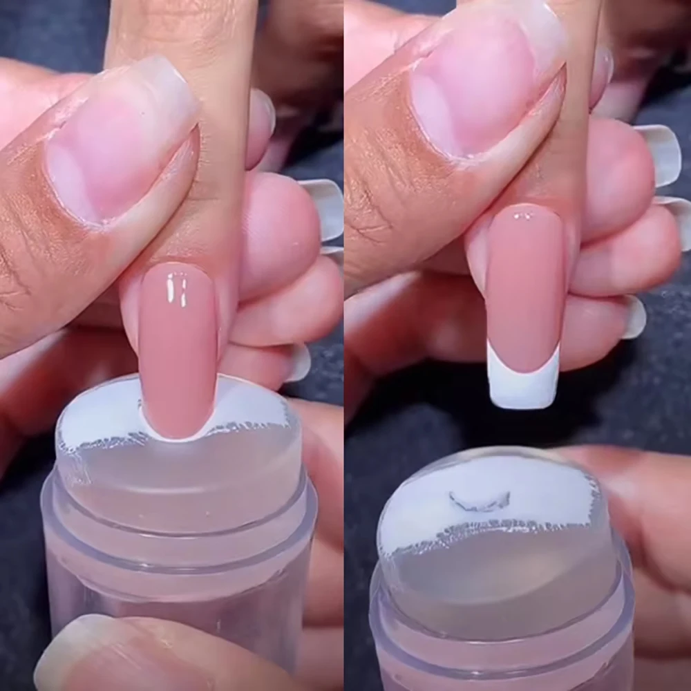Nail Art Jelly - ชุดอุปกรณ์ทำเล็บ แสตมป์เจลลี่ซิลิโคนสำหรับปั๊มลายเล็บ พร้อมที่ขูดลาย สำหรับทำเล็บแบบฝรั่งเศส