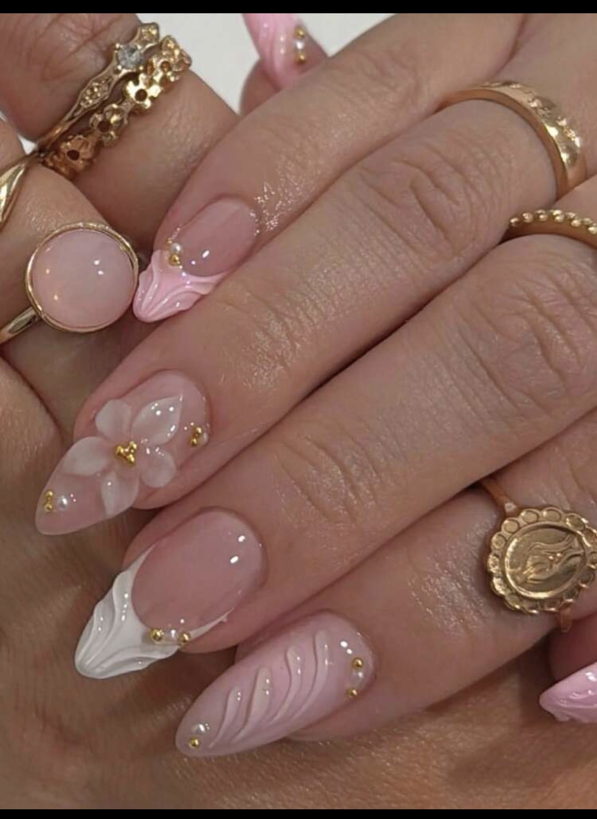 เล็บปลอมรูปทรงอัลมอนด์ 10 ชิ้น - Nail Art Wedding บทวิจารณ์และราคา