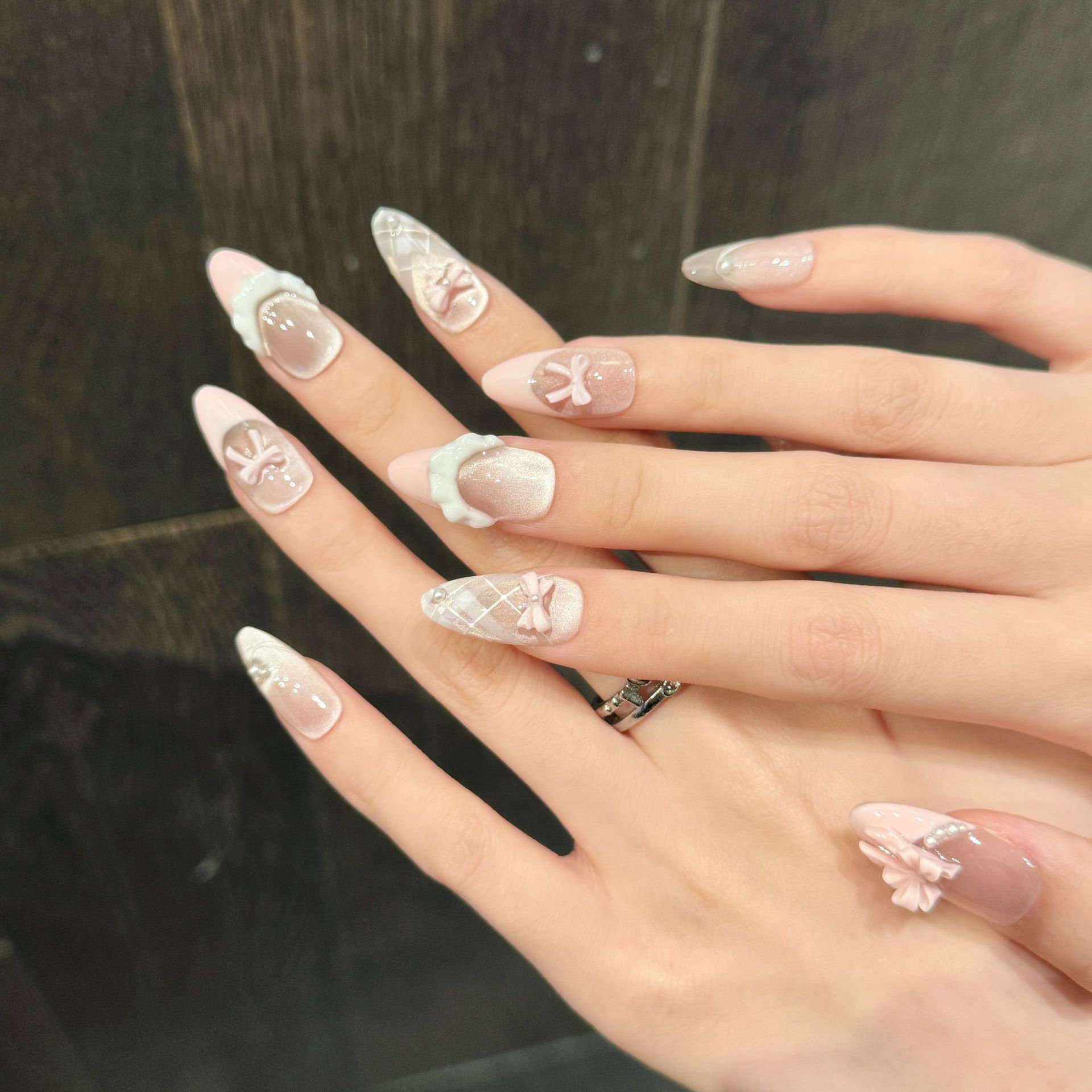 10pcs Handmade กดบนเล็บภาษาฝรั - Nail Art Y2K บทวิจารณ์และราคา