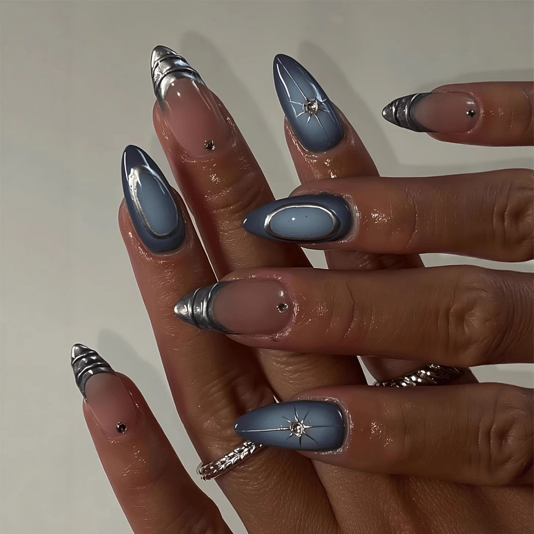 24 ชิ้นสั้นอัลมอนด์เล็บชุดเต็ม - Nail Art Y2K บทวิจารณ์และราคา