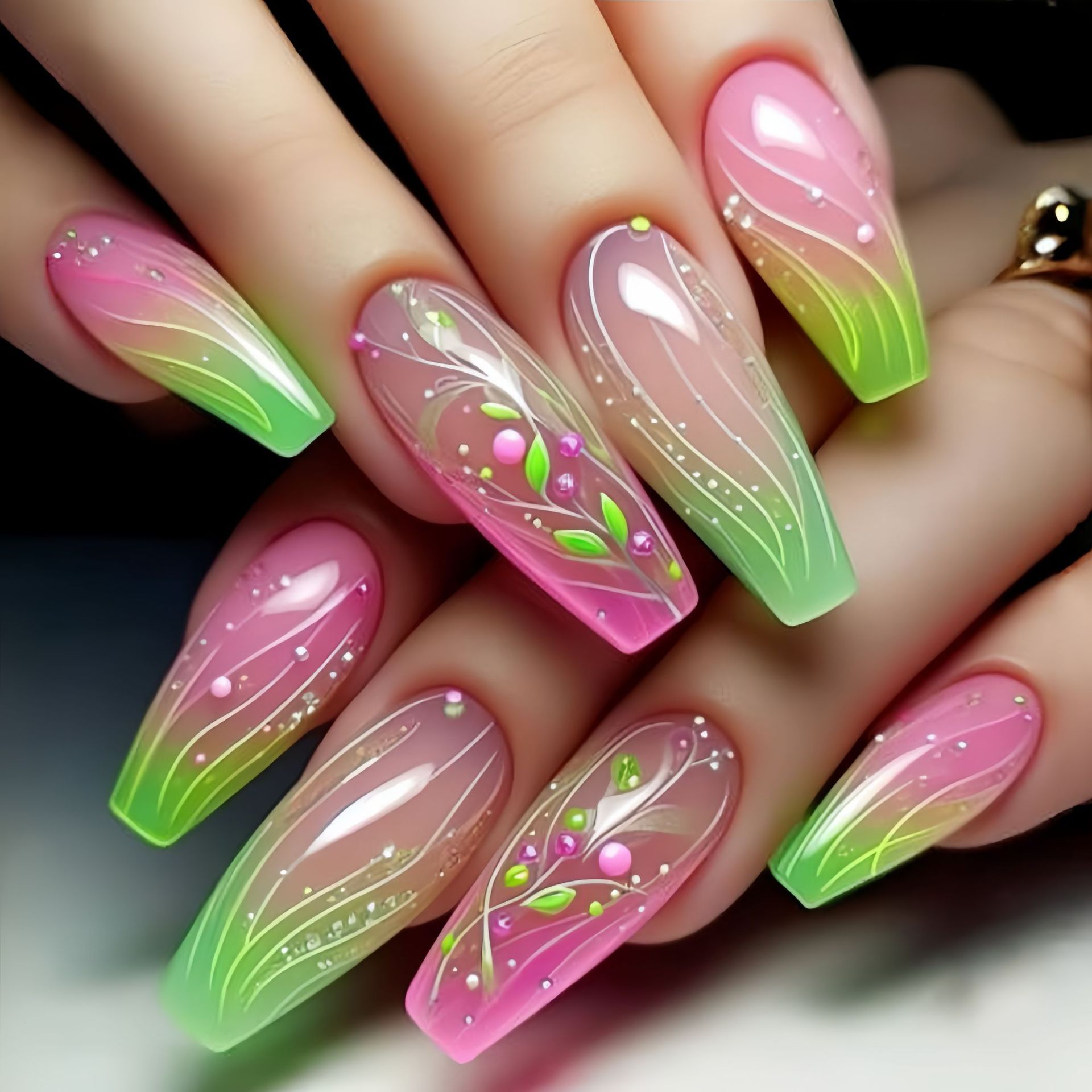เล็บปลอมแบบสั้น กลาง ยาว สำหรั - Nail Art Wedding บทวิจารณ์และราคา