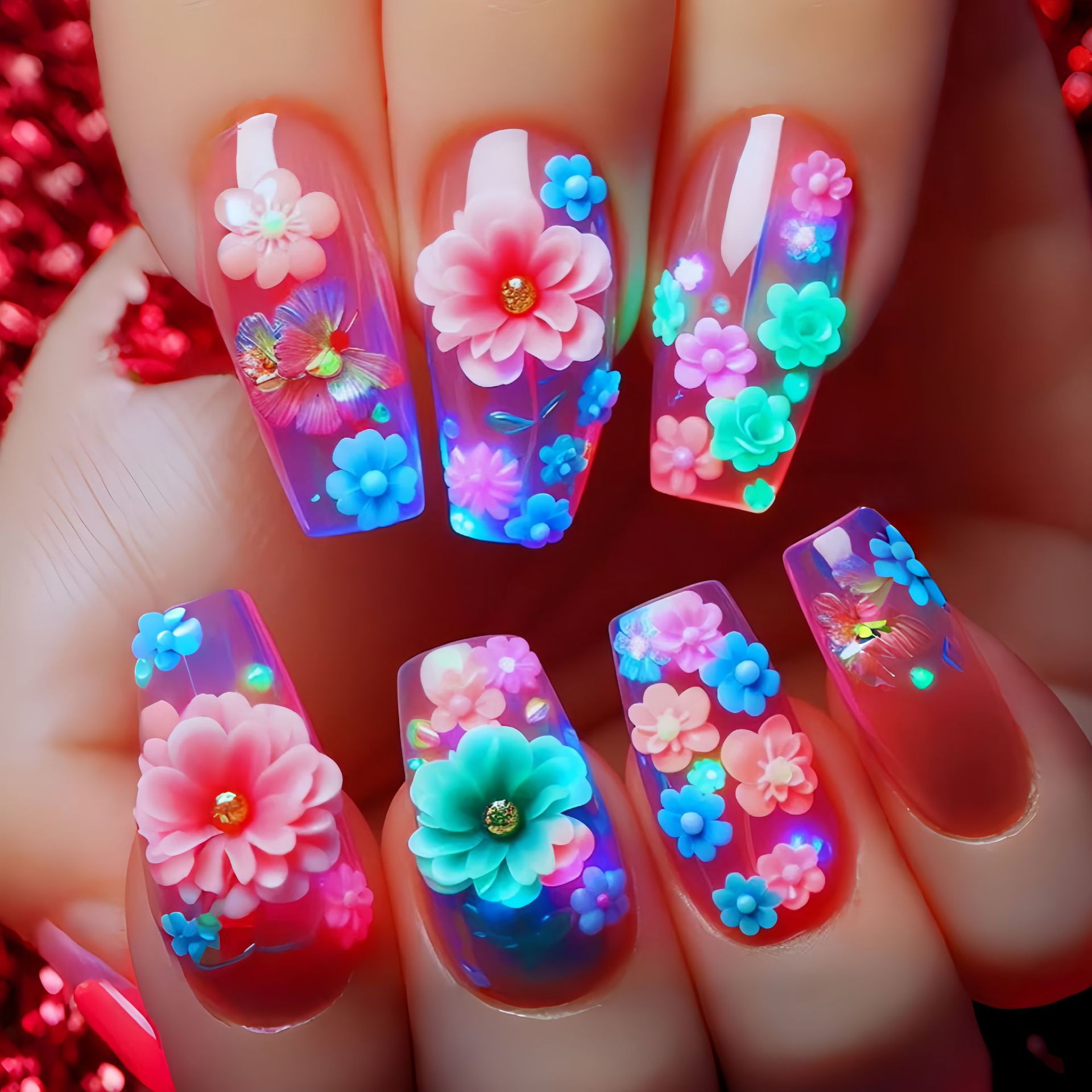 เล็บปลอมแบบสั้น กลาง ยาว สำหรั - Nail Art Wedding บทวิจารณ์และราคา