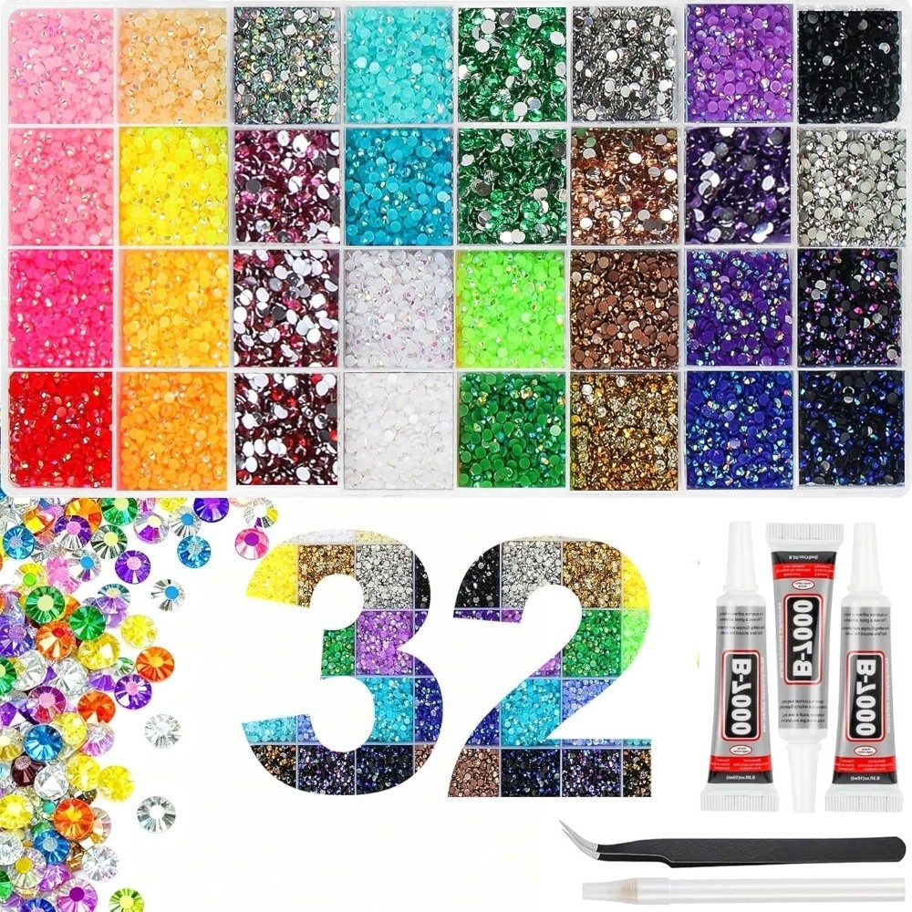 ชุดเรซิ่นหลากสีประดับเพชร วัสด - Nail Art Jelly บทวิจารณ์และราคา