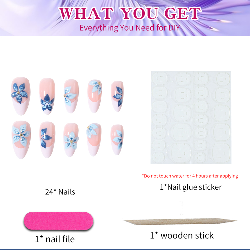 เล็บปลอมอะคริลิคแบบกดติด 24 ชิ - Nail Art Jelly บทวิจารณ์และราคา
