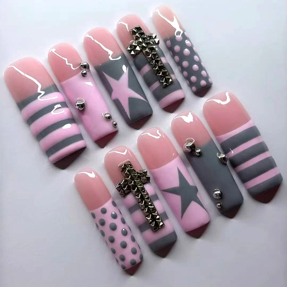 สติกเกอร์ทำเล็บเจล 3 มิติ ลายจ - Nail Art Y2K บทวิจารณ์และราคา