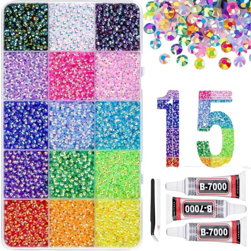 ชุดเรซินเพชรเจลลี่ 15 สี อุปกร - Nail Art Jelly บทวิจารณ์และราคา