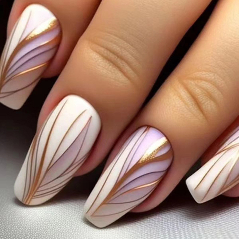 เล็บปลอมแบบสั้น 24 ชิ้น พร้อมก - Nail Art Jelly บทวิจารณ์และราคา