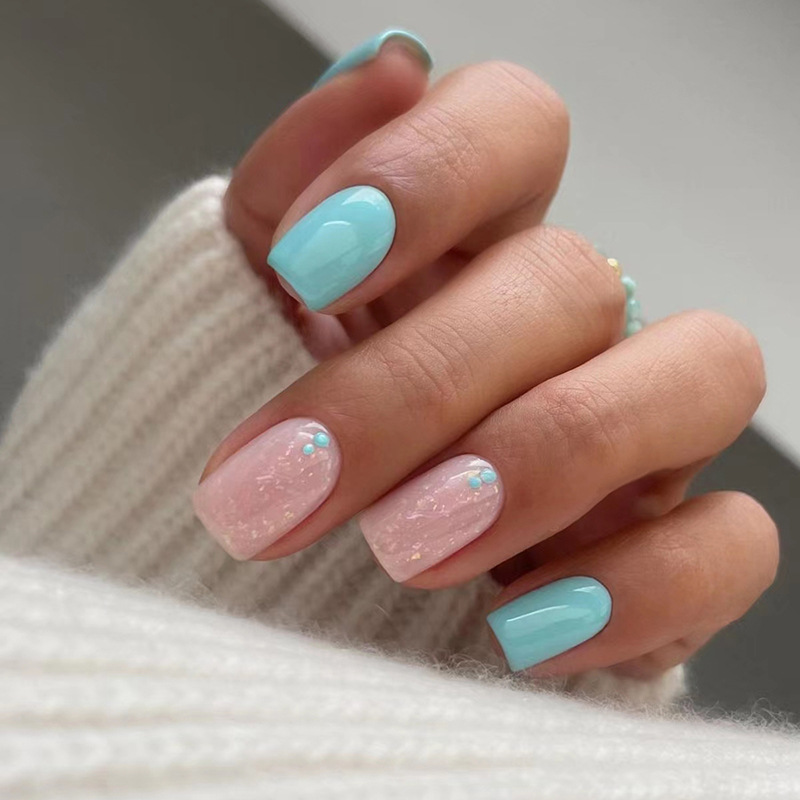 เล็บปลอมแบบสั้น 24 ชิ้น พร้อมก - Nail Art Jelly บทวิจารณ์และราคา