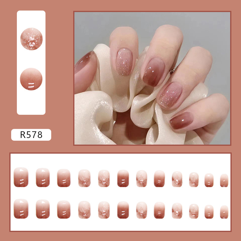 24ชิ้นสีชมพูสดใสสีไล่ระดับสีเค - Nail Art Wedding บทวิจารณ์และราคา