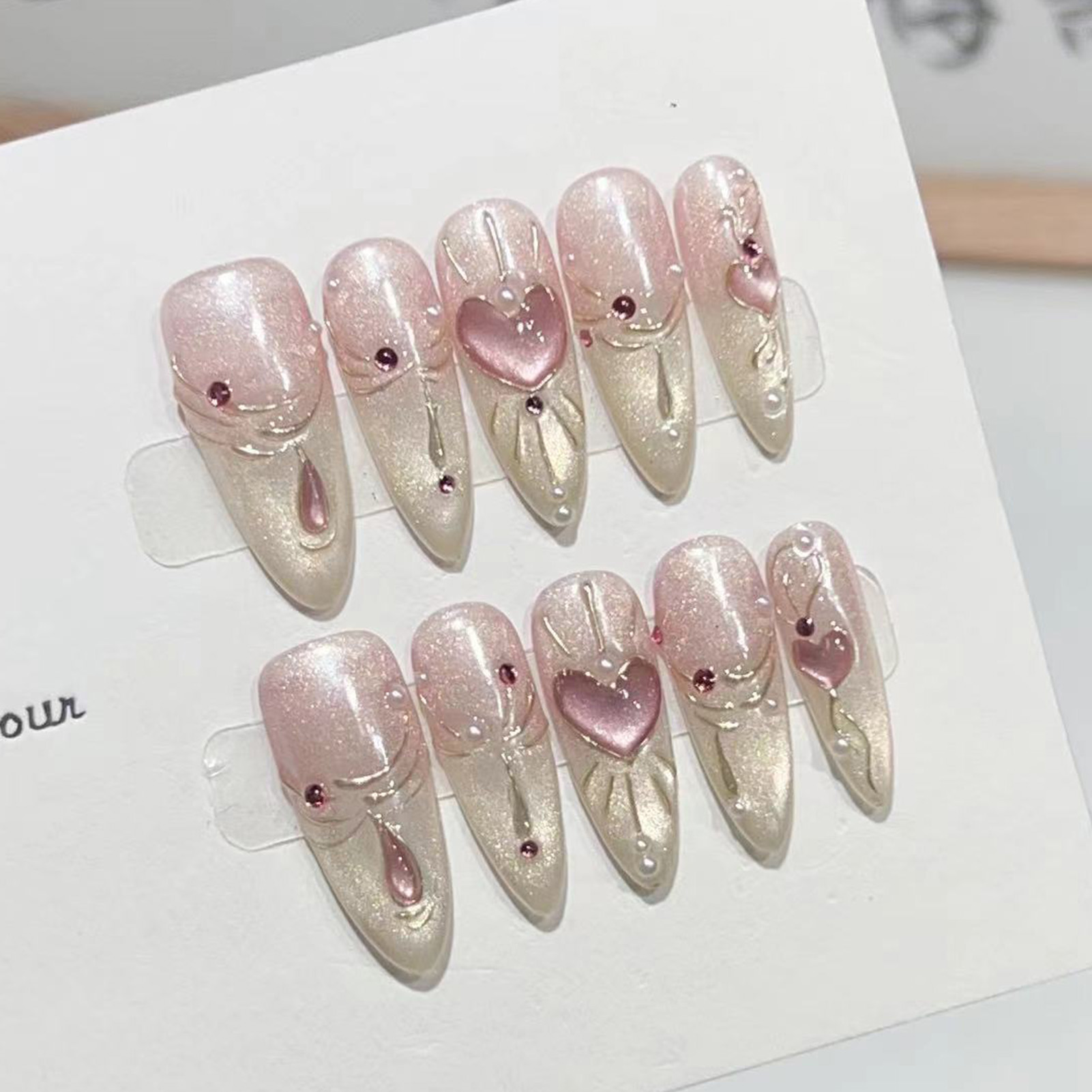 เล็บปลอมอะคริลิคแบบกดติด 10 ชิ - Nail Art Wedding บทวิจารณ์และราคา