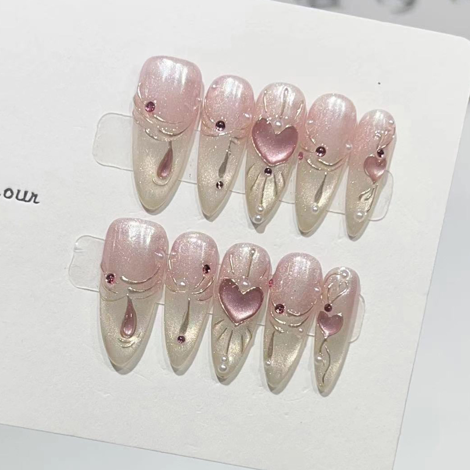 เล็บปลอมอะคริลิคแบบกดติด 10 ชิ - Nail Art Wedding บทวิจารณ์และราคา