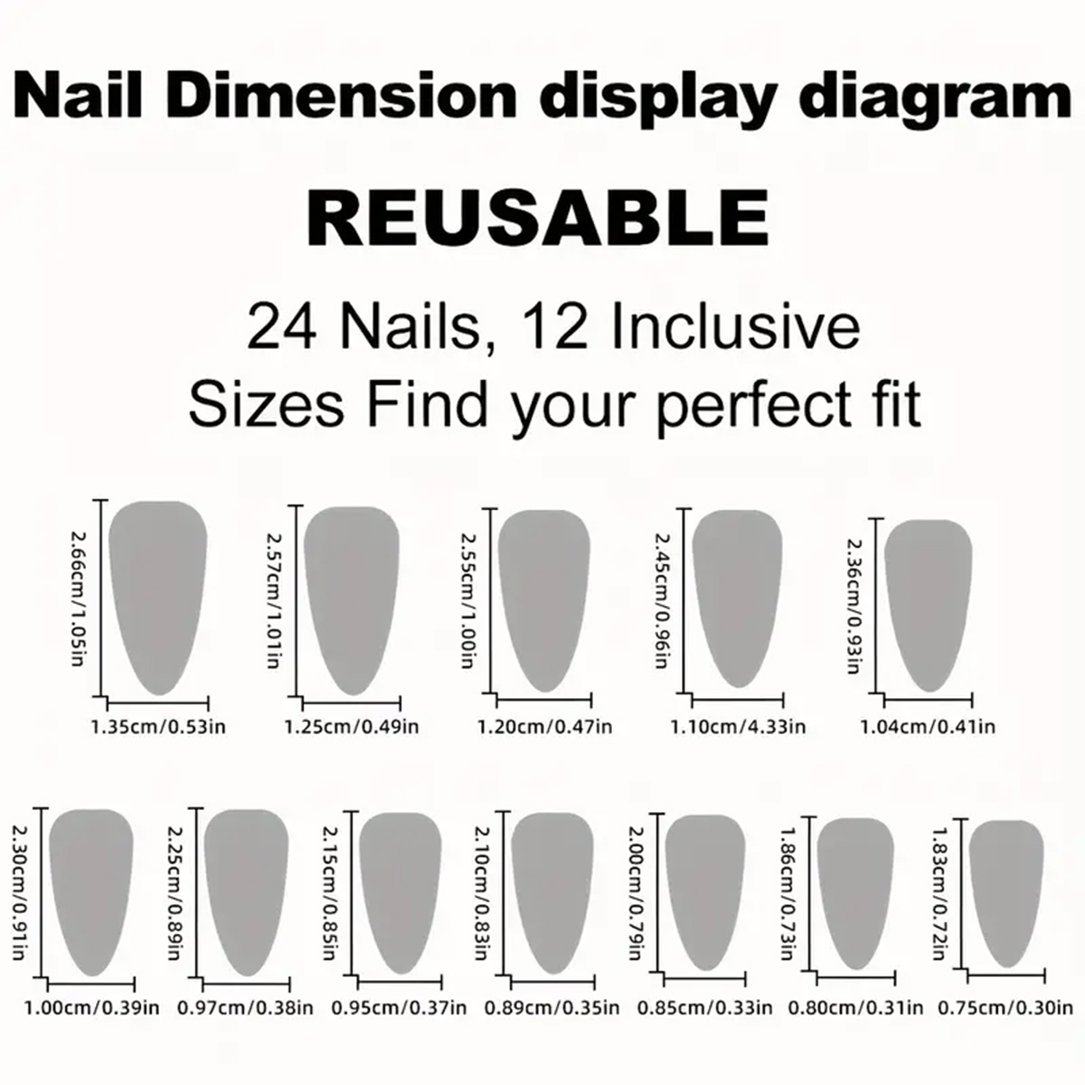 24 ชิ้น เล็บปลอมทรงอัลมอนด์ สี - Nail Art Wedding บทวิจารณ์และราคา