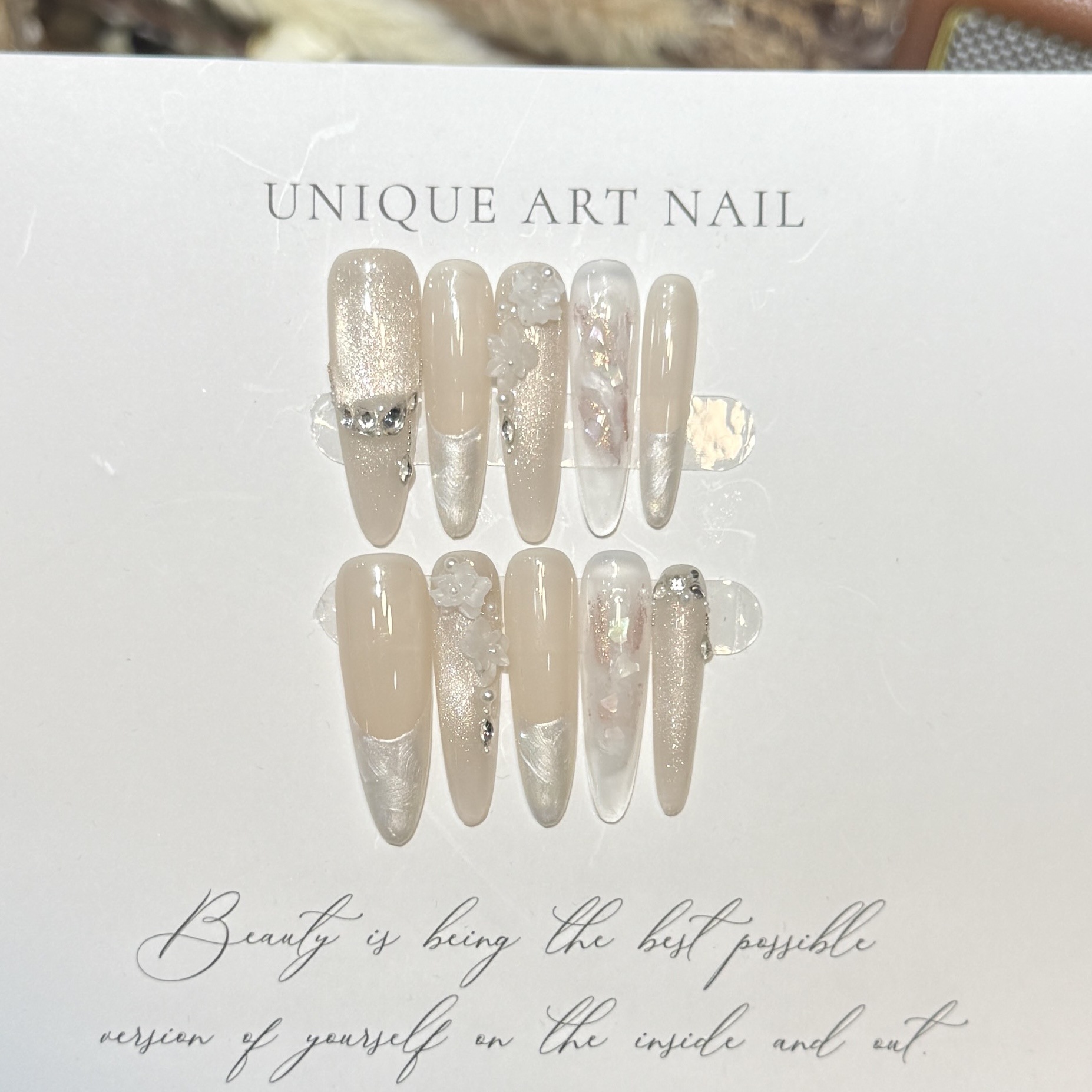 เล็บปลอมสำเร็จรูป 10 ชิ้น สีม่ - Nail Art Wedding บทวิจารณ์และราคา
