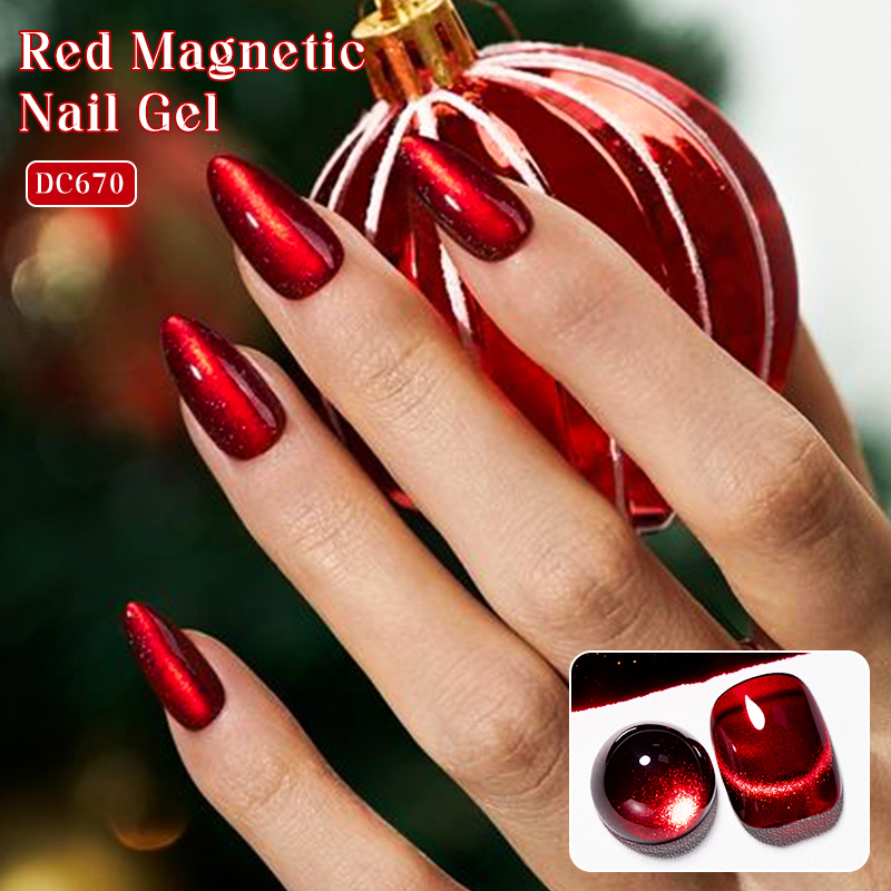 Mtssii 7ML ไวน์แดงแมวแม่เหล็กเ - Nail Art Red Wine Cat Eye บทวิจารณ์และราคา