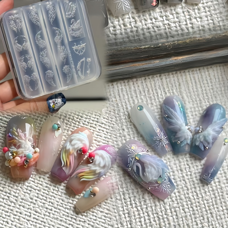 แม่พิมพ์ซิลิโคนลายดอกกุหลาบหงส - Nail Art Elegant บทวิจารณ์และราคา