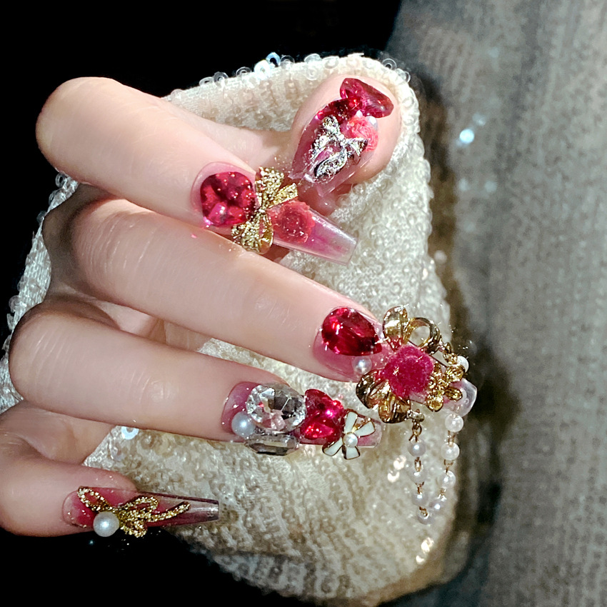 24 ชิ้นใหม่ปี Heavy โลหะกดบนเล - Nail Art Wedding บทวิจารณ์และราคา