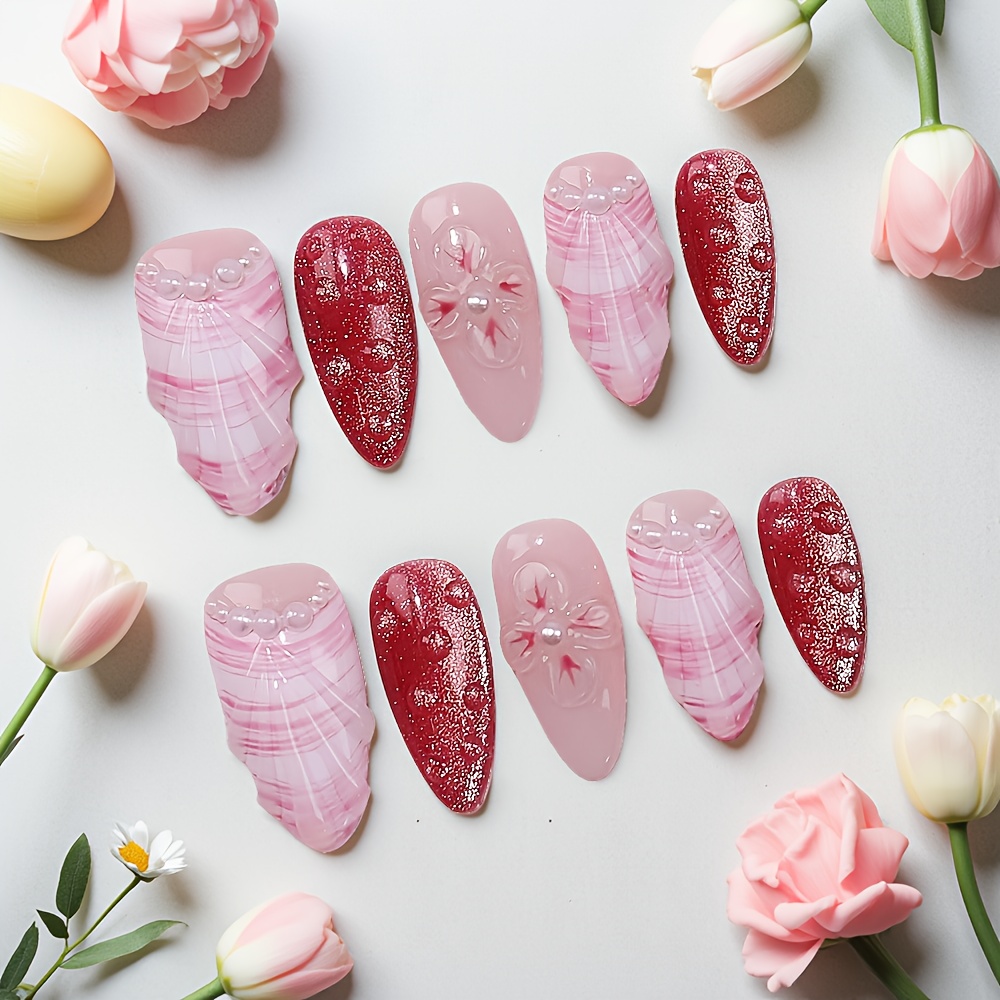ชุดเล็บปลอมแบบกดติด 10 ชิ้น รู - Nail Art Elegant บทวิจารณ์และราคา