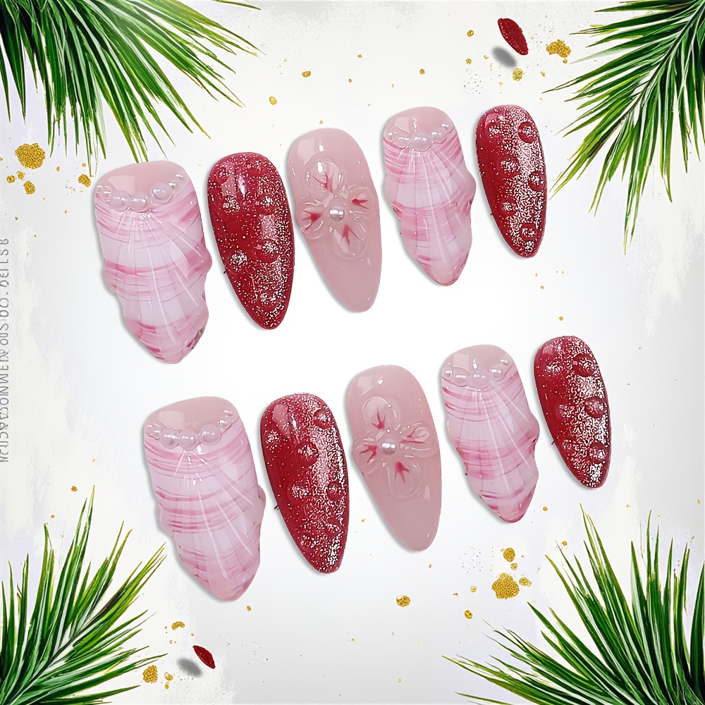ชุดเล็บปลอมแบบกดติด 10 ชิ้น รู - Nail Art Elegant บทวิจารณ์และราคา
