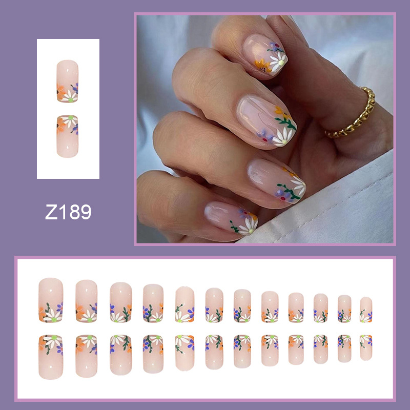 ดอกไม้และพืชทรงสี่เหลี่ยมแบบยุ - Nail Art Jelly บทวิจารณ์และราคา