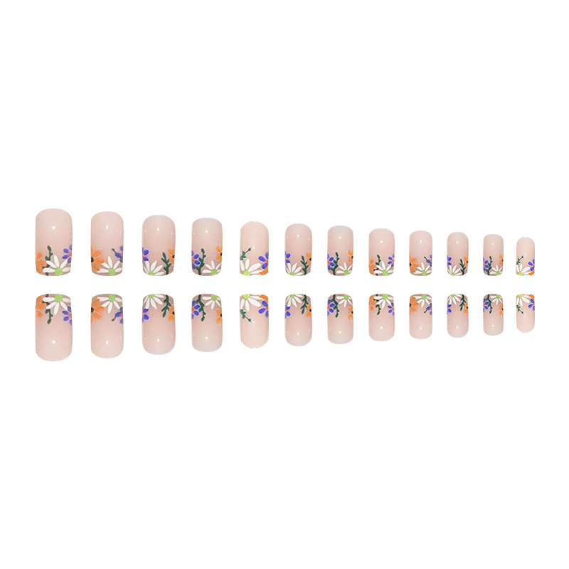 ดอกไม้และพืชทรงสี่เหลี่ยมแบบยุ - Nail Art Jelly บทวิจารณ์และราคา