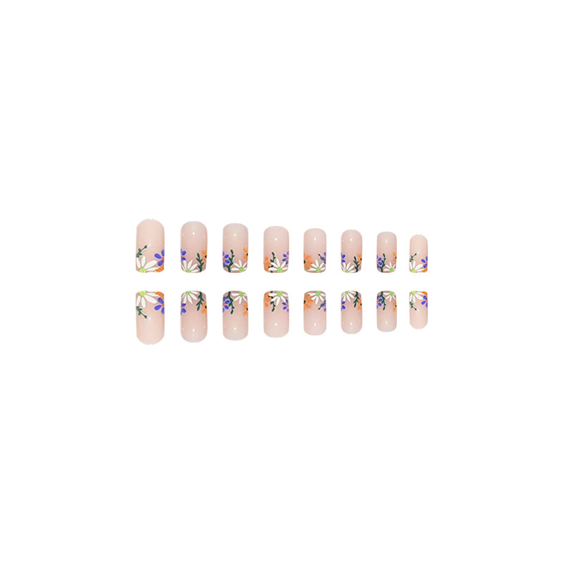 ดอกไม้และพืชทรงสี่เหลี่ยมแบบยุ - Nail Art Jelly บทวิจารณ์และราคา
