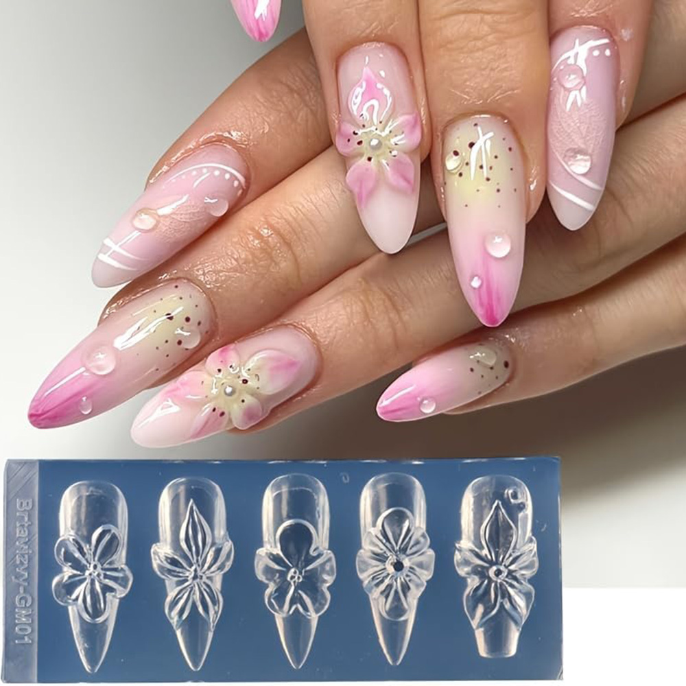 แม่พิมพ์ซิลิโคนลายดอกไม้ 3 มิต - Nail Art Elegant บทวิจารณ์และราคา