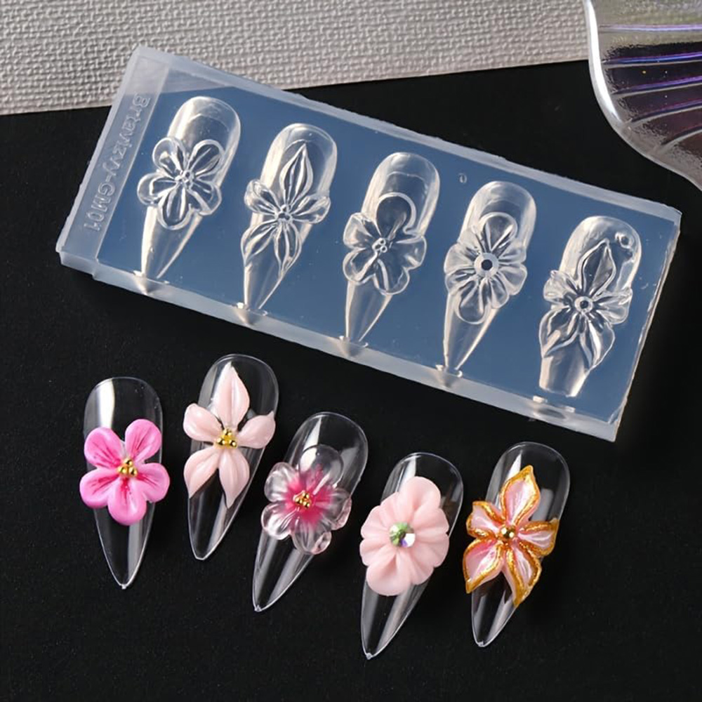 แม่พิมพ์ซิลิโคนลายดอกไม้ 3 มิต - Nail Art Elegant บทวิจารณ์และราคา