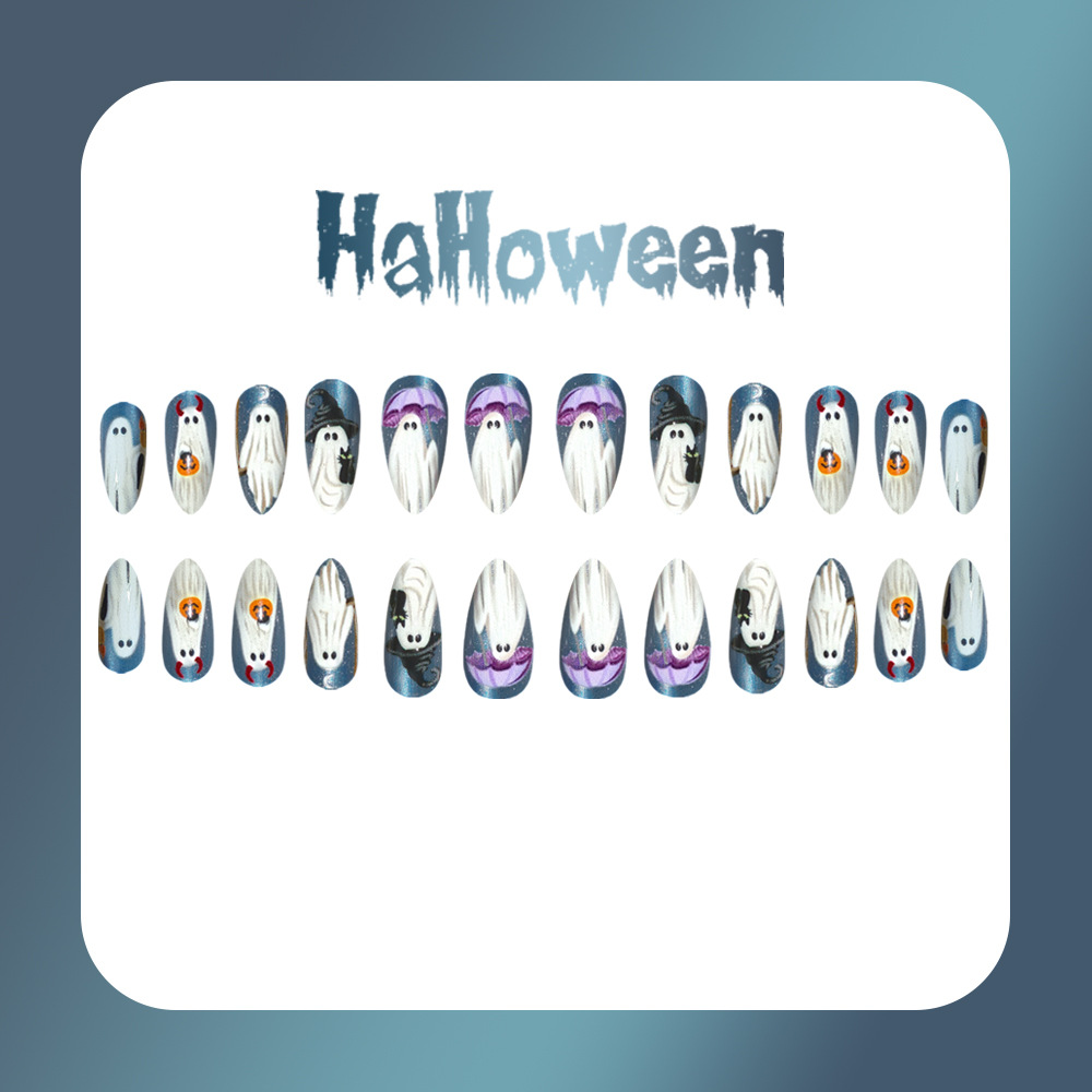 เล็บปลอมลายฮาโลวีน 24 ชิ้น ลาย - Nail Art Jelly บทวิจารณ์และราคา
