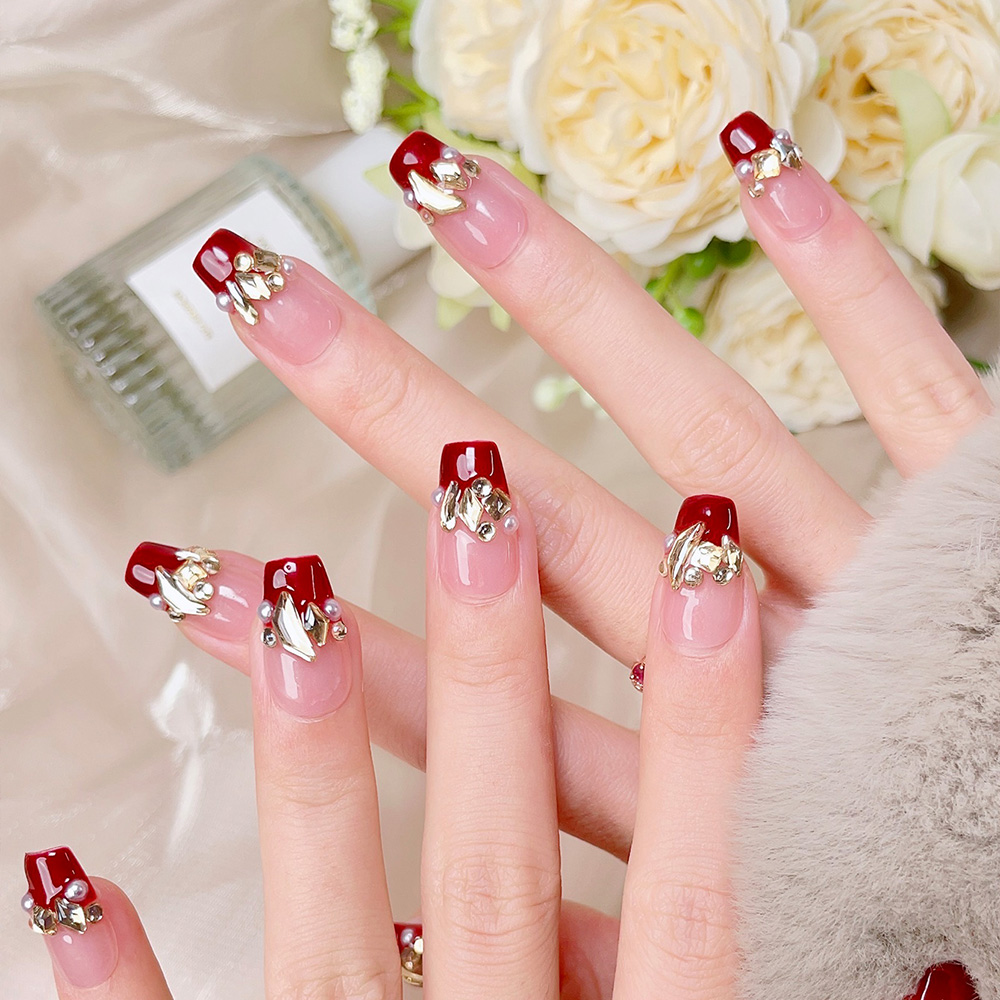 ชุดเล็บปลอมแบบกดติด 10 ชิ้น รู - Nail Art Elegant บทวิจารณ์และราคา