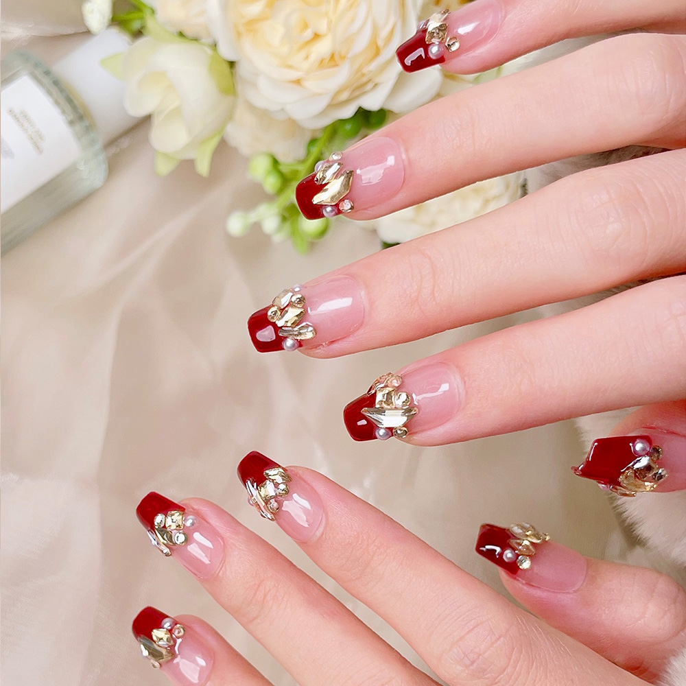 ชุดเล็บปลอมแบบกดติด 10 ชิ้น รู - Nail Art Elegant บทวิจารณ์และราคา