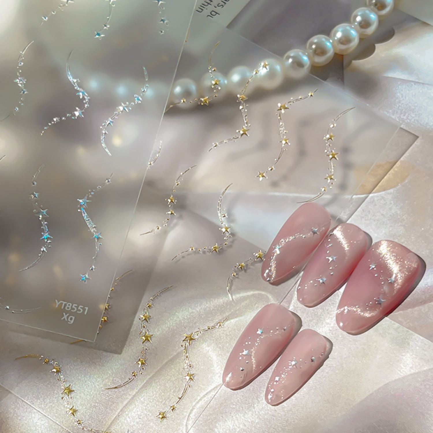 สติกเกอร์ติดเล็บลายฝรั่งเศส 5  - Nail Art Elegant บทวิจารณ์และราคา