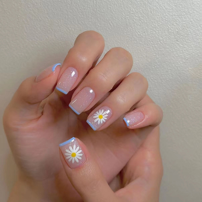 เล็บปลอมแบบสั้น 24 ชิ้น/ชุด สำ - Nail Art Y2K บทวิจารณ์และราคา