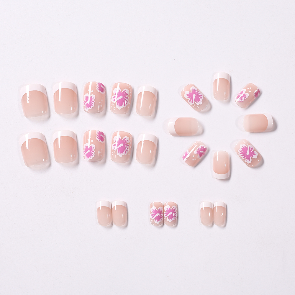 24 ชิ้นดอกไม้ฝรั่งเศสเล็บปลอมส - Nail Art Wedding บทวิจารณ์และราคา