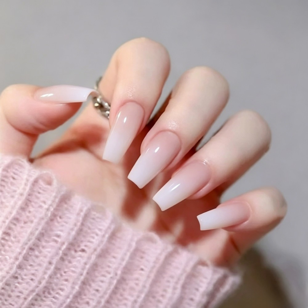 24 ชิ้น/กล่อง เล็บปลอมทรงโลงศพ - Nail Art Jelly บทวิจารณ์และราคา