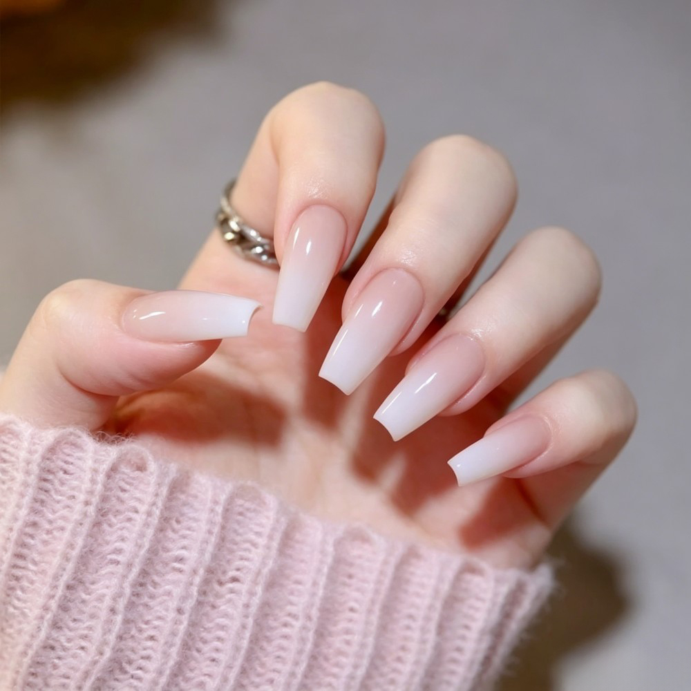 24 ชิ้น/กล่อง เล็บปลอมทรงโลงศพ - Nail Art Jelly บทวิจารณ์และราคา