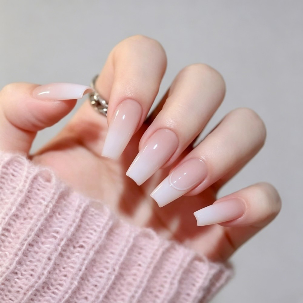 24 ชิ้น/กล่อง เล็บปลอมทรงโลงศพ - Nail Art Jelly บทวิจารณ์และราคา