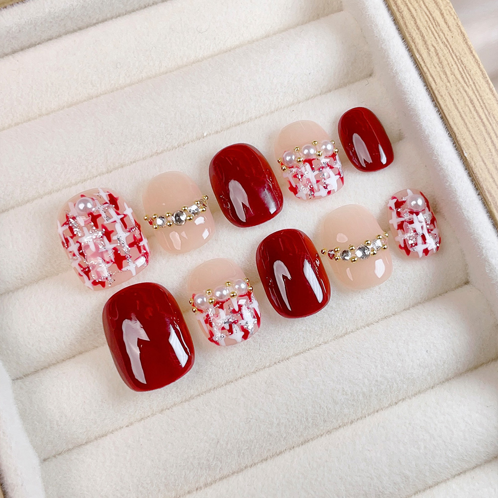 ชุดเล็บปลอมแบบกดติด 10 ชิ้น ทร - Nail Art Elegant บทวิจารณ์และราคา