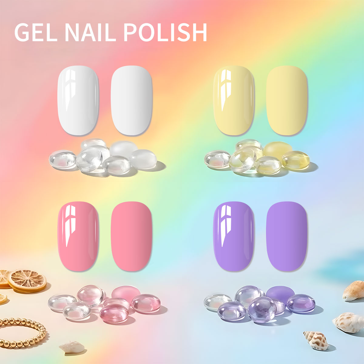 ชุดยาทาเล็บเจลสีพื้นแบบหรูหรา  - Nail Art Elegant บทวิจารณ์และราคา