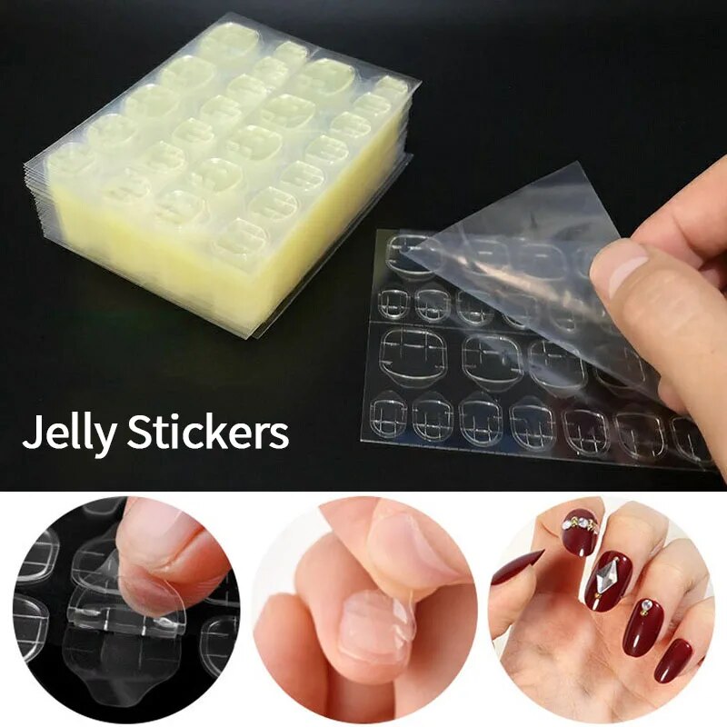 สติกเกอร์กาวติดเล็บสองด้านเจลล - Nail Art Jelly บทวิจารณ์และราคา